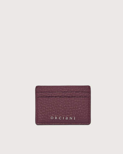 Soft leather card holder with RFID protection