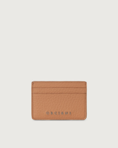 Soft leather card holder with RFID protection