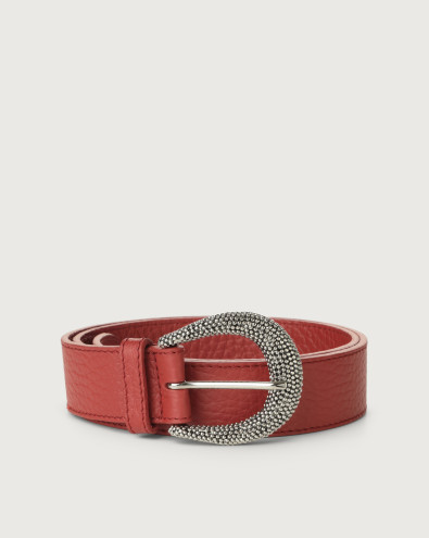 Soft leather belt