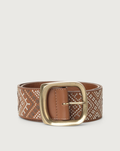 Navajo Classic leather belt 5 cm