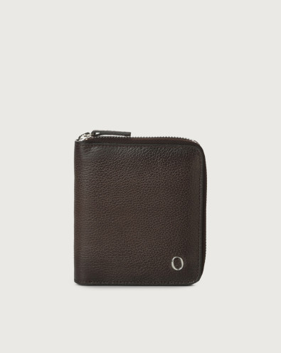 Chevrette zip around leather wallet