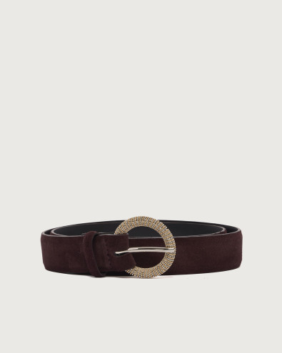 Peach classic leather belt 3 cm