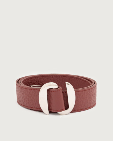 Soft long tip leather belt 3 cm