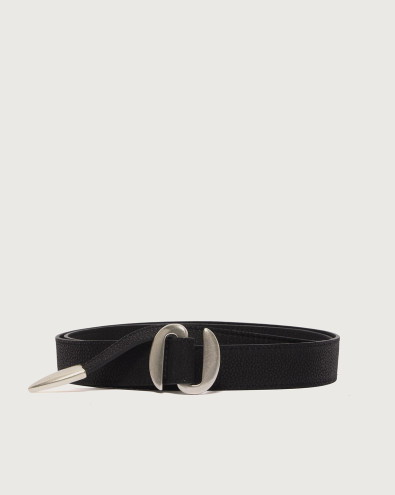 Broken O Pegaso A nubuck leather belt 3 cm