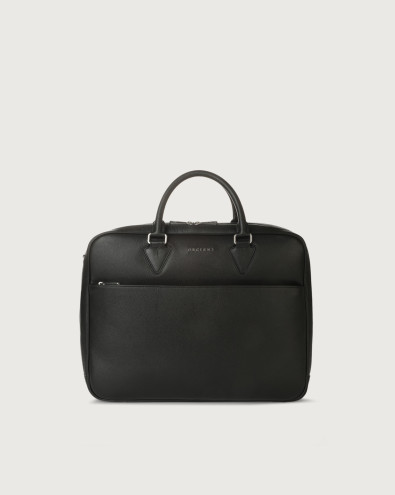 Timeless slim boarded leather business bag