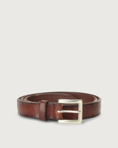 Bull Soft engraved leather belt 2,5 cm