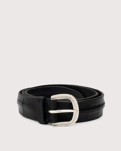 Bull Soft engraved leather belt 3,5 cm