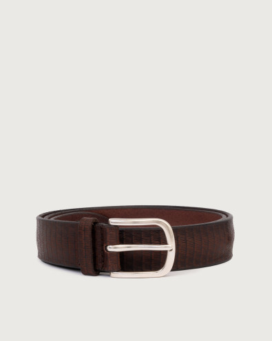 Bull Soft engraved leather belt 3,5 cm