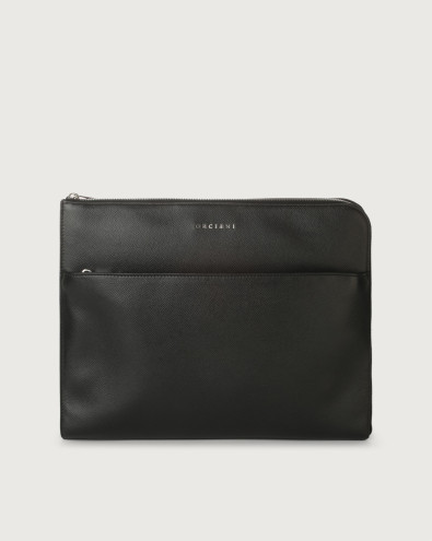 Timeless boarded leather document holder