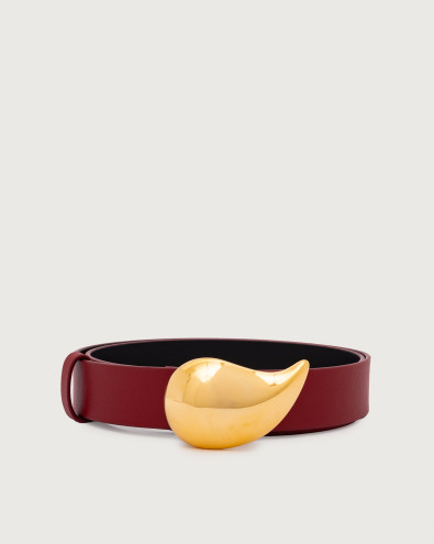 Nappa B leather belt 3 cm