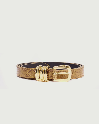 Exotic leather belt 2 cm
