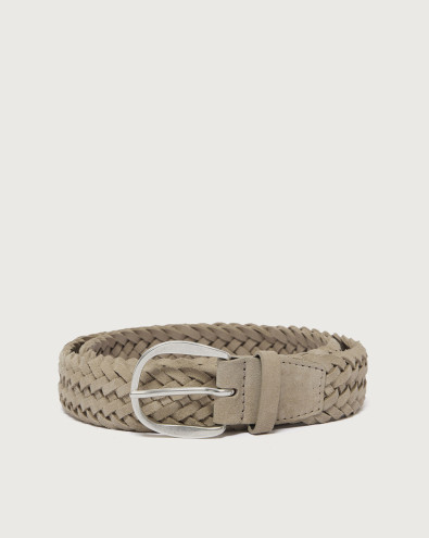 Suede Plot braided belt 3,5 cm