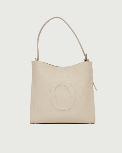 Her-O Soft Midi grained leather shoulder bag with strap