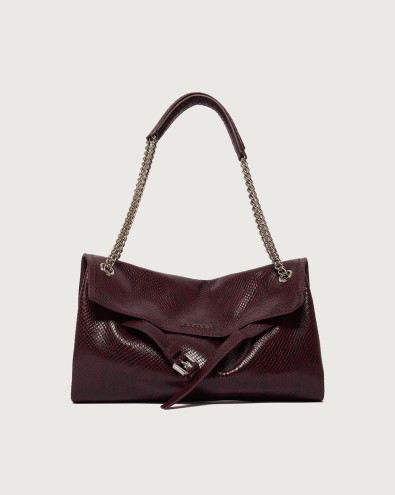 Venus Exotic Small python effect leather shoulder bag