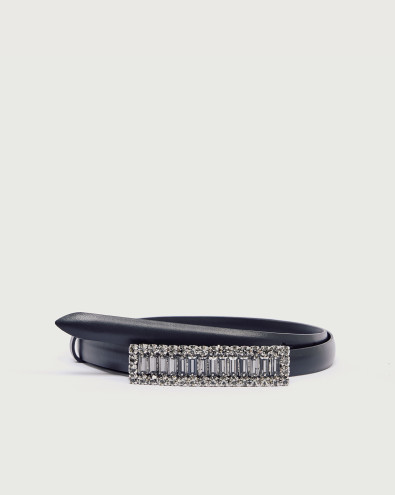Alba jewel leather belt 1,5 cm