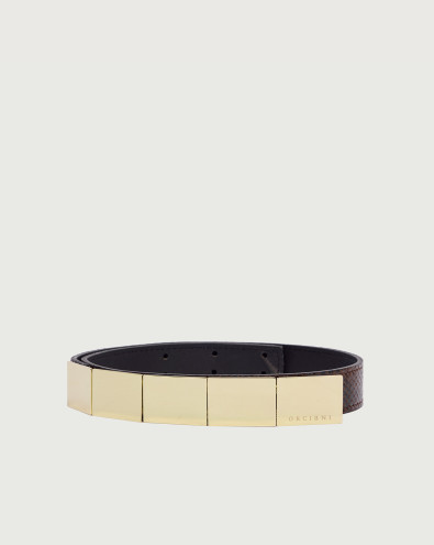 Exotic leather belt 2,5 cm