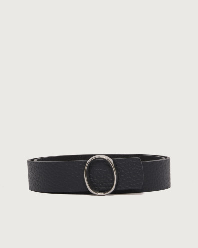 Soft Double Iconic O reversible leather belt 3,5 cm