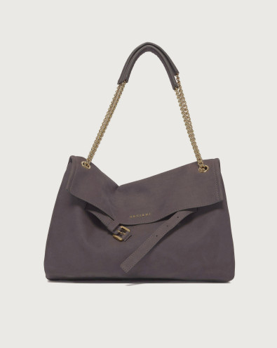 Venus Long Beach Midi nubuck leather shoulder bag
