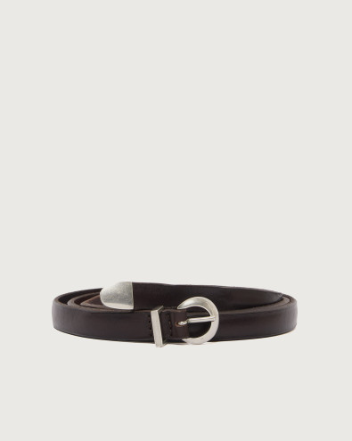 Bull Soft A long tip leather belt 1,5 cm