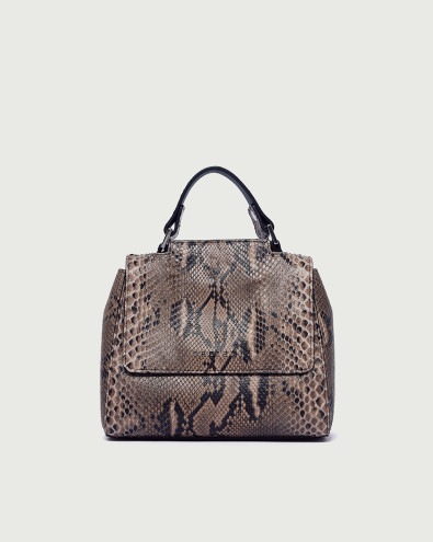 Sveva Mini Python leather handbag with shoulder strap