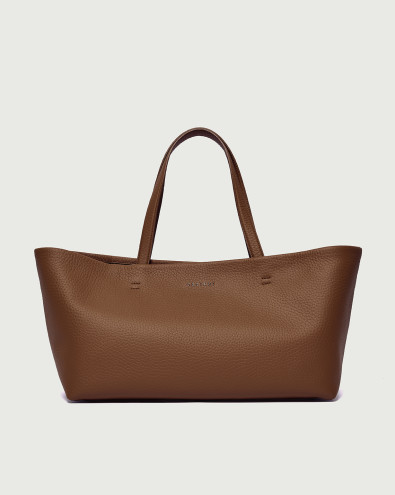 高評価！ bag mini leather Soft Dumpling ORCIANI with Cognac color strap, トライアルセット・サンプル