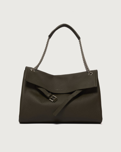 Venus Soft Midi grained leather shoulder bag
