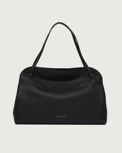 Lido Soft Large grained leather shoulder bag