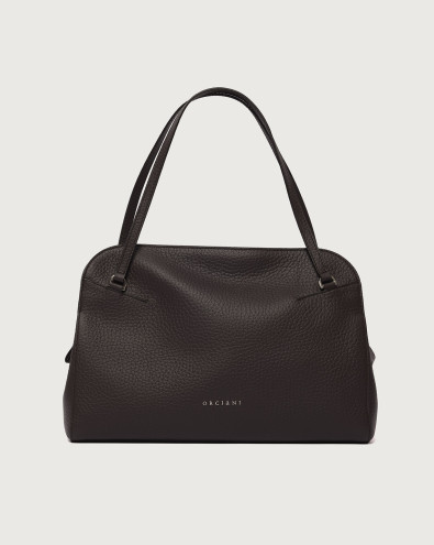 Lido Soft Midi grained leather shoulder bag