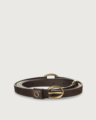 Nabucco nubuck leather twin belt