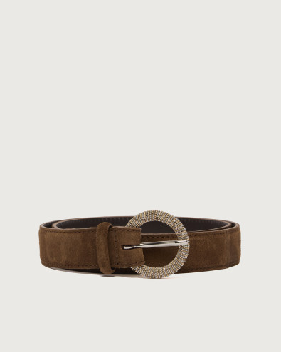 Peach classic leather belt 3 cm