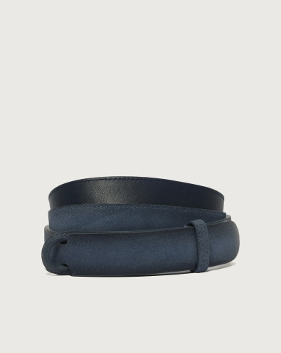 Cloudy suede Nobuckle belt