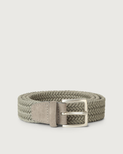 Nature fabric and suede belt