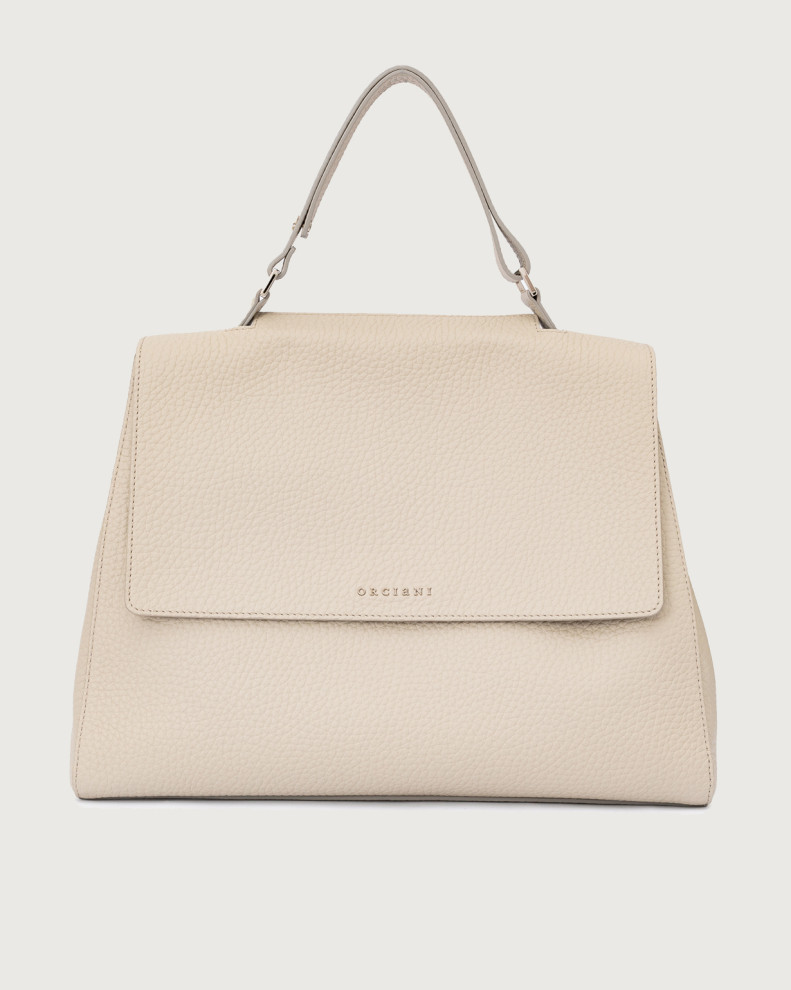 Sveva Soft large leather shoulder bag with strap