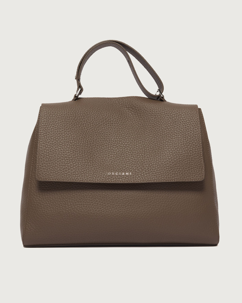 Sveva Soft Large leather shoulder bag with strap