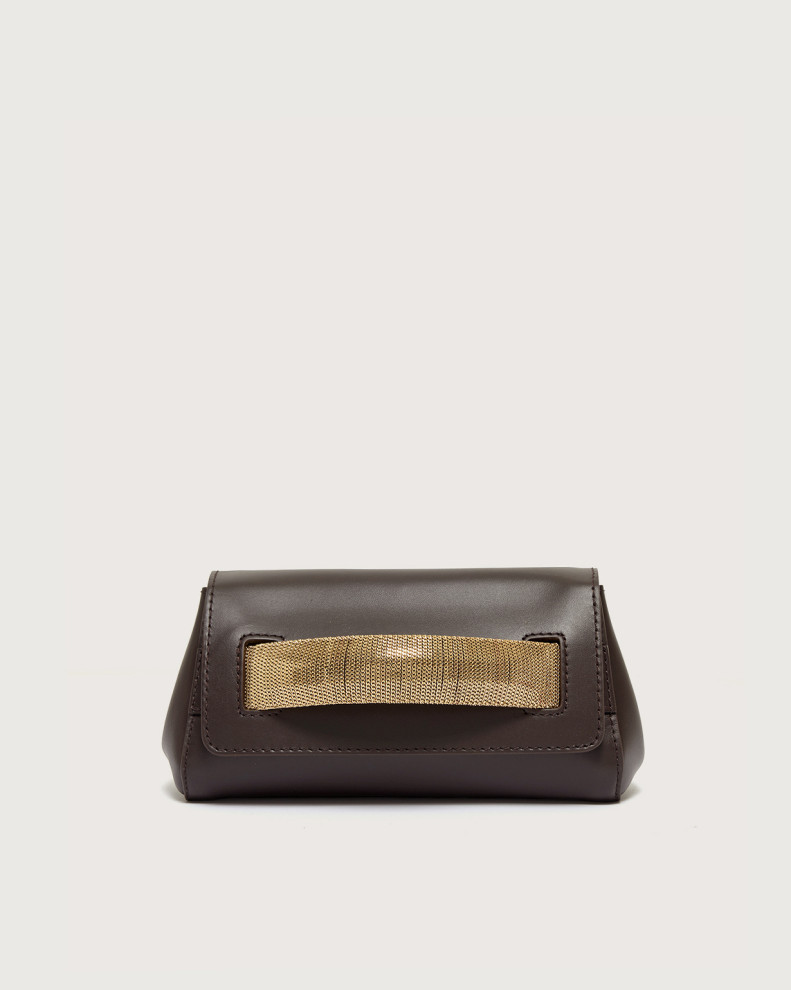 Gossip Nappa Chain leather clutch