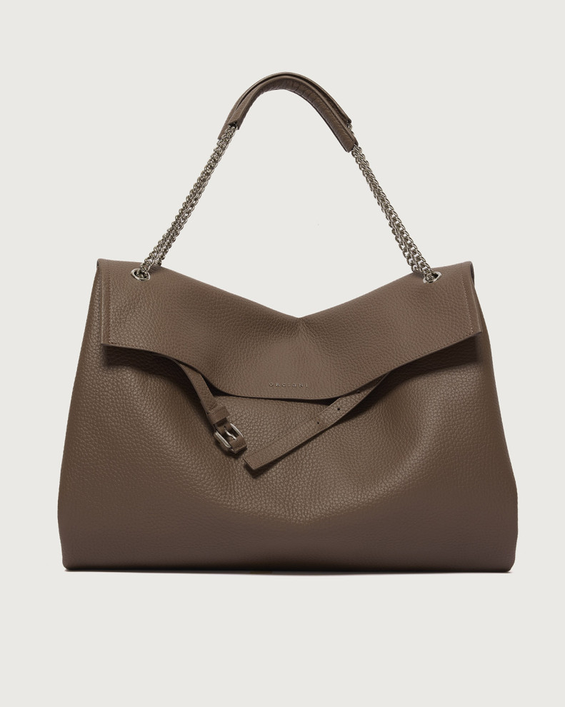 Venus Soft Large grained leather shoulder bag