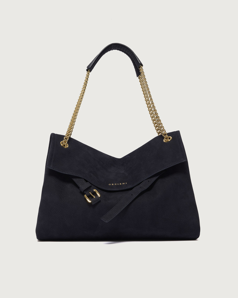Venus Nabucco Midi nubuck leather shoulder bag
