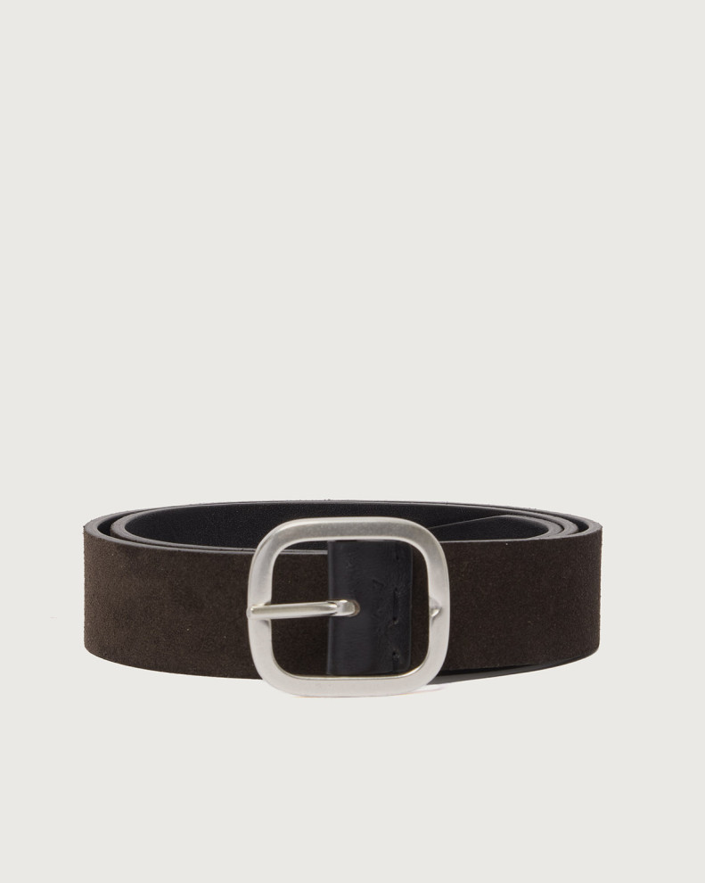 Cloudy Double reversible suede leather belt 3,5 cm