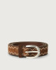 Cloudy Frame suede leather belt