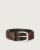 Color Block leather belt