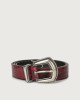 Diamond western details python leather belt