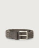 Nature fabric and suede belt