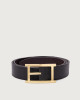 Micron Double B reversible leather belt 3 cm