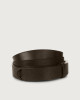 Frog embossed leather Nobuckle belt