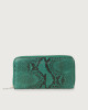 Diamond large python leather wallet with zip