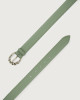 Orciani Soft leather belt with snake buckle Leather Sage Green