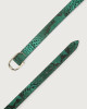 Orciani Diamond pyhton leather belt 3 cm Emerald Green