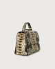 Orciani Sveva Naponos small python leather handbag with strap Python Leather Sand