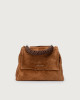 Orciani Sveva Peach Small leather handbag with strap Suede Brown