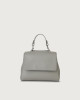 Orciani Sveva Micron mini leather handbag with strap Leather Grey